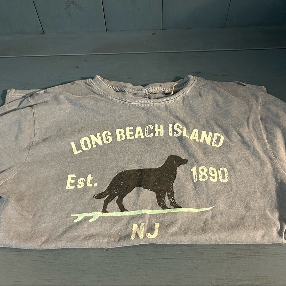 Long Beach Island, NJ Kid Short Sleeve Shirt, Size Xl